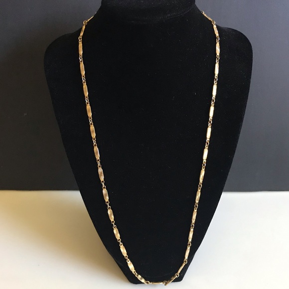 Vintage 80s Gold Plated Necklace Chain - Picture 1 of 16